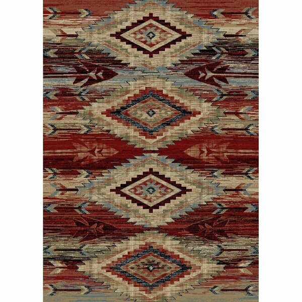Mayberry Rug 2 x 4 ft. American Destination Broken Bow Area Rug, Multi Color AD8980 2X4